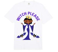 Funny Halloween Melanin Vampire Queen Black Witch Please Fun Comfort Colors Adult Heavyweight T-Shirt