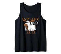 Funny Halloween Moose Ghost Boo Spooky Tank Top