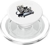 Funny Halloween Outfit Never Better Skeleton Cat Skull PopSockets PopGrip for MagSafe