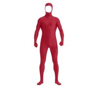 Funny Halloween Party Costumes for Adults, Full Body Suit Stretch Spandex Bodysuit, Open Face Unisex Unitard Cosplay Outfits for Women Men