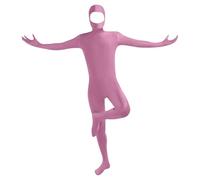 Funny Halloween Party Costumes for Adults, Full Body Suit Stretch Spandex Bodysuit, Open Face Unisex Unitard Cosplay Outfits for Women Men