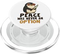 Funny Halloween Penguin Peace Never an Option PopSockets PopGrip for MagSafe