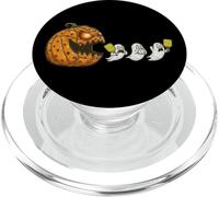 Funny Halloween Pickleball Pumpkin Chasing Ghosts PopSockets PopGrip for MagSafe