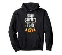 Funny Halloween Pregnancy Announcement Eating Candy For Two Pullover Hoodie