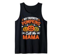 Funny Halloween Pumpkin Mama Mommy Mother Spooky Season Tank Top