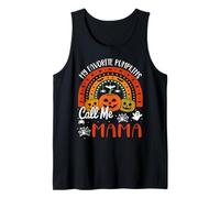 Funny Halloween Pumpkin Mama Mommy Mother Spooky Season Tank Top