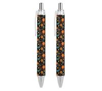 Funny Halloween Pumpkin Pattern Ballpoint Pens Fine Point (0.5mm) Retractable Smooth Writing Pens Black Ink Gel Pens 1 PCS pattern 1642