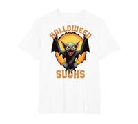 Funny Halloween Pun Scary Vampire Bat Sucks Humor Joke T-Shirt, Men's Big and Tall, White, 2X Tall