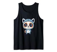 Funny Halloween Racoon Zombie Comic Tank Top