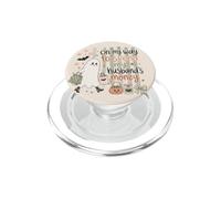 Funny Halloween Shopping Wife Husband Money Ghost PopSockets PopGrip for MagSafe
