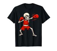 Funny Halloween Skeleton Boxing Costume Boxer Teens Boys T-Shirt