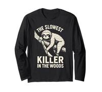 Funny Halloween Sloth - The Slowest Killer in The Woods Long Sleeve T-Shirt