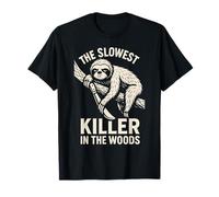Funny Halloween Sloth - The Slowest Killer in The Woods T-Shirt