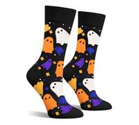 Funny Halloween Socks for Women Ladies Teen Girls - Ghost Spooky Fun Cute Womens Novelty Crazy Funky Dress Crew Socks - Halloween Gifts Stockings Costumes