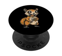 Funny Halloween Squirrel Zombie Comic PopSockets Adhesive PopGrip