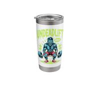 Funny Halloween Zombie Deadlift Gym Workout Humor Undeadlift Stainless Steel Insulated Tumbler