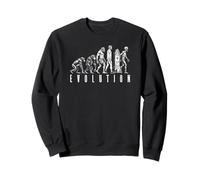 Funny Halloween Zombie Evolution Man Ape Caveman Horror Sweatshirt