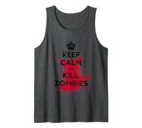 Funny Halloween Zombie Shirt - Keep Calm and Kill Zombies Tank Top