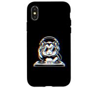 Funny Hamster DJ With Headphones and Turntable Case for iPhone X/XS
