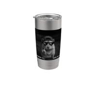 Funny Hamster Flipping Off Middle Finger On Security Camera Stainless Steel Insulated Tumbler