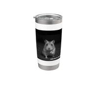 Funny Hamster Flipping Off Middle Finger On Security Camera Stainless Steel Insulated Tumbler