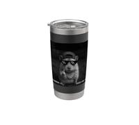 Funny Hamster Flipping Off Middle Finger On Security Camera Stainless Steel Insulated Tumbler