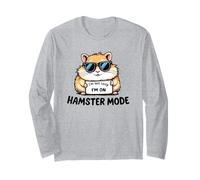 Funny Hamster Joke Hammy Cute Pet Wheel Wearing Sunglasses Long Sleeve T-Shirt