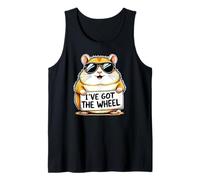 Funny Hamster Joke Hammy Cute Pet Wheel Wearing Sunglasses Tank Top