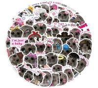 Funny Hamster Meme Vinyl Stickers,Y2K Aesthetic Graffiti Stickers,Vinyl Waterproof Sticker for Kids Teens Girls,for Phone Laptop Bottles Skateboard Computer Phone Luggage Guitar Gifts Sticker