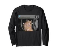 Funny Hamster Motion Front Door Meme Security Joke Long Sleeve T-Shirt
