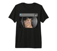 Funny Hamster Motion Front Door Meme Security Joke Premium T-Shirt