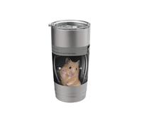 Funny Hamster Motion Front Door Meme Security Joke Stainless Steel Insulated Tumbler