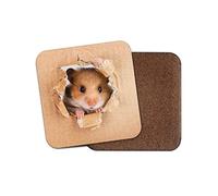 Funny Hamster Mouse Drinks Coaster - Rodent Kids Rat Gerbil Mice #8521