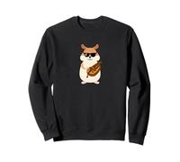 Funny Hamster Wearing Sunglasses Playing Hurdy Gurdy Sweatshirt