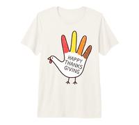 Funny Hand Turkey Kids Outfit Toddler Thanksgiving Drawing Premium T-Shirt