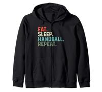 Funny Handball Player Eat Sleep Handball Zip Hoodie