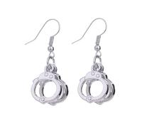 Funny Handcuffs Dangle Earrings Tool Imitate Cute Punk Earrings for Women, Zinc, No Gemstone