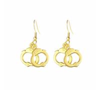 Funny Handcuffs Dangle Earrings Tool Imitate Cute Punk Earrings for Women, Zinc, No Gemstone