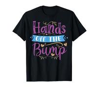 Funny Hands Off The Bump Pregnant Pregnancy Baby Bump T-Shirt