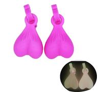 Funny Hangings, 3D Glow In The Dark Testicles Ornaments, Pink Penis Balls Clips Pendant For Shoe Truck Car Decoration Charms