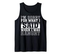 Funny Hangry Gift For Men Women Cool Hungry Angry Gag Joke Tank Top