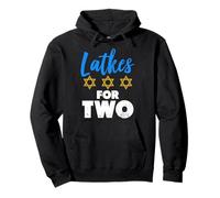 Funny Hanukkah Pun Latkes For Two Chanukah Pregnancy Reveal Pullover Hoodie