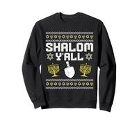 Funny Hanukkah Ugly Christmas Sweater Chanukah Shalom Sweatshirt
