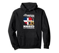 Funny Happiness Is Being Married To A Dominican Pullover Hoodie