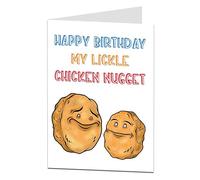Funny Happy Birthday Card Chicken Nugget Theme Perfect For Boyfriends Girlfriend Or Best Friend Quirky Silly Design Blank Inside To Add Your Own Personal Greeting