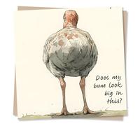 Funny Happy Birthday Card For A Friend, Sister, Mum, Daughter, Dad - Does My Bottom Look Big In This - Playful Pheasant Birthday Card, Nature Lover - Birthday Wishes