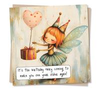 Funny Happy Birthday Card For A Loved One - Make You A Year Older Again - Humour, Heartfelt - Fairy, Wishes - For a Special Someone, Friend, Bestie, Special Someone, Relative, Partner