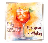Funny Happy Birthday Card For a Loved One, Spritz Lover - Drinks, Alcohol, Playful - Humour, Colourful - For a Special Someone, Friend, Bestie, Family, Partner
