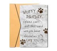 Funny Happy Birthday Card From The Dog, Perfect Dog Dad Birthday Card For Husband, Wife, Dog Lovers, Dog Owners