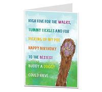 Funny Happy Birthday Card From The Dog Pet Theme For The Owner Lover Perfect For Mum Dad Husbands & Wifes